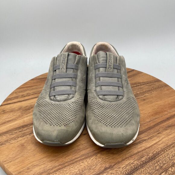 Kizik New York Shoes Mens Size 12 M Gray Leather Sneakers Hands Free Running Gym main image 5